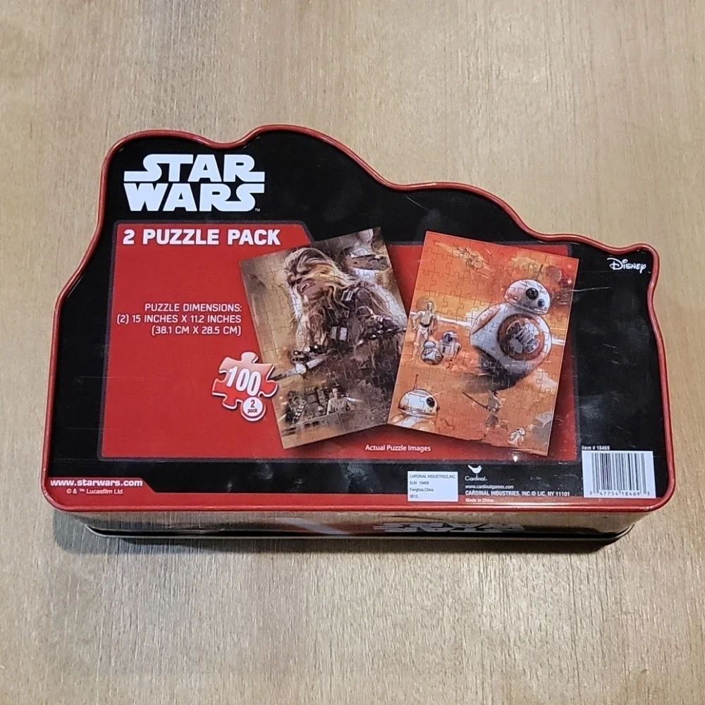 Star Wars BB-8 R2-D2 C-3PO 2 Puzzle Set Collectible Tin Disney
